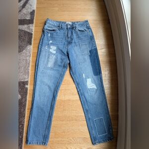 Lucky Brand High Rise Mom Jeans - Patchwork Edition Size 27